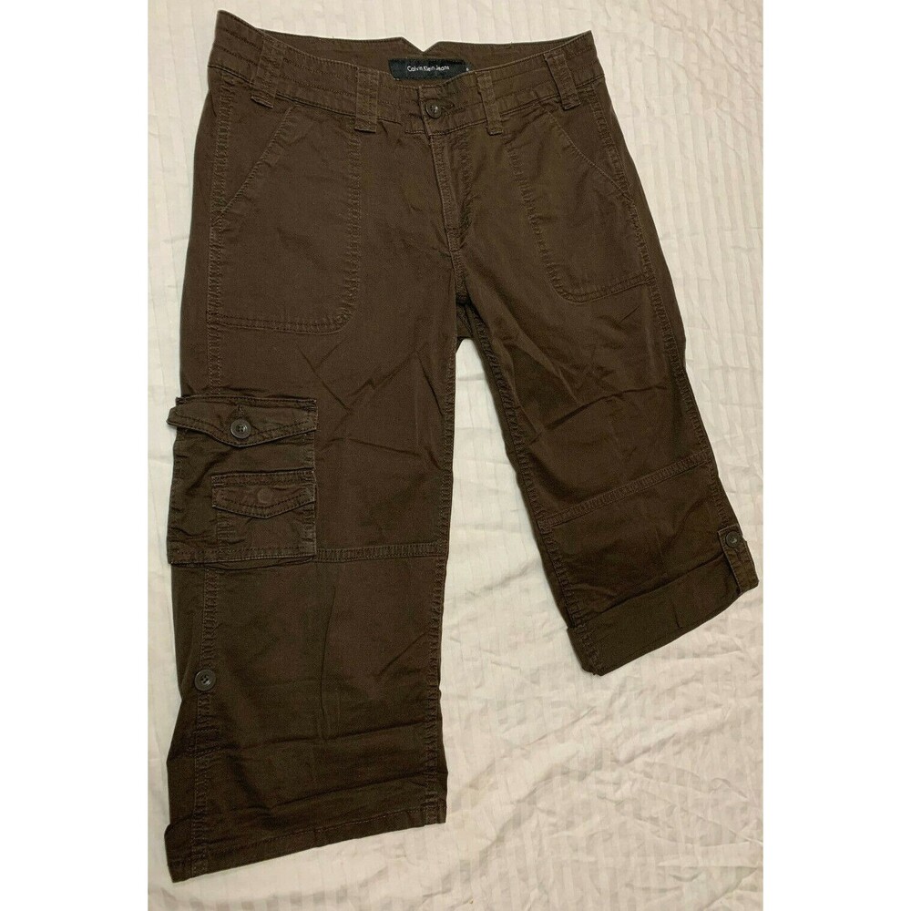 CALVIN KLEIN WOMENS CARGO CAPRIS PANTS SIZE 6